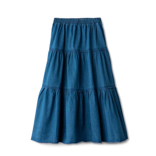 WOVEN TIERED SKIRT
