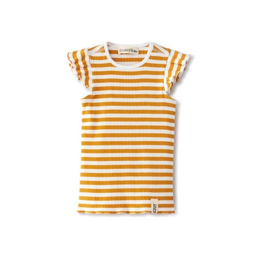 SLEEVELESS FLUTTER TEE